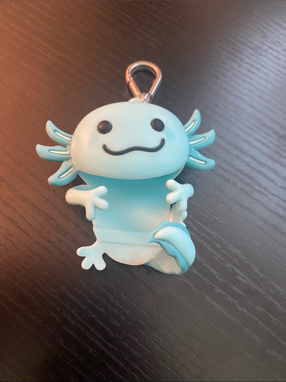 Bath & Body Works Blue Axolotl Aqua Pocket Bac Holder Keychain Salamander Cute